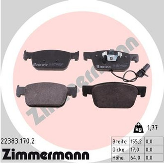 Zimmermann® - Front Disc Brake Pad Set