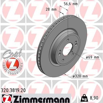 Zimmermann® - Coat-Z Brake Rotor