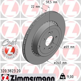 Zimmermann® - Coat-Z Vented Rear Brake Rotor