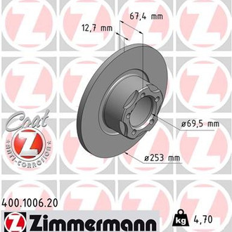 Zimmermann® - Coat-Z Brake Rotor