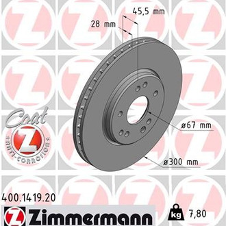 Zimmermann® - Coat-Z Front Brake Rotor