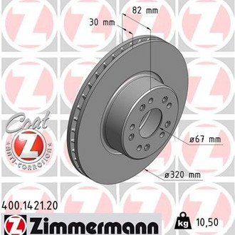 Zimmermann® - Coat-Z Front Brake Rotor