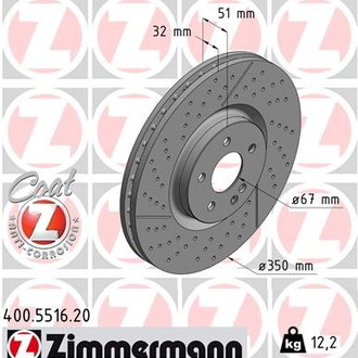 Zimmermann® - Coat-Z Front Brake Rotor
