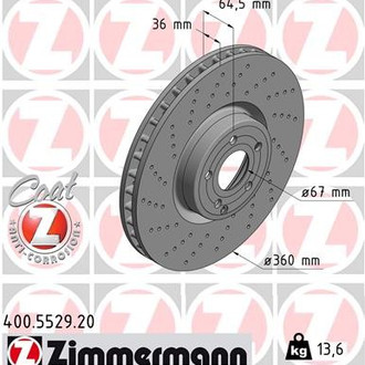 Zimmermann® - Coat-Z Brake Rotor