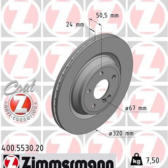 Zimmermann® - Coat-Z Rear Brake Rotor