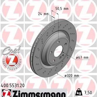 Zimmermann® - Coat-Z Rear Brake Rotor
