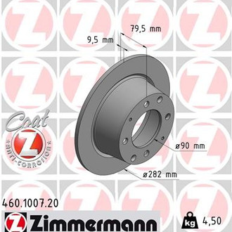 Zimmermann® - Coat-Z Rear Brake Rotor