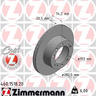 Zimmermann® - Coat-Z Front Brake Rotor