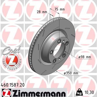 Zimmermann® - Coat-Z Rear Passenger Side Brake Rotor