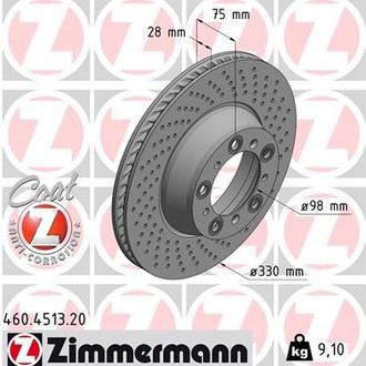 Zimmermann® - Coat-Z Rear Passenger Side Brake Rotor