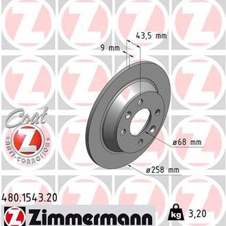 Zimmermann® - Coat-Z Rear Brake Rotor