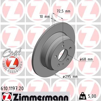 Zimmermann® - Coat-Z Rear Brake Rotor