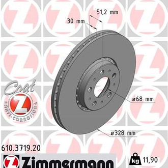 Zimmermann® - Coat-Z Front Brake Rotor