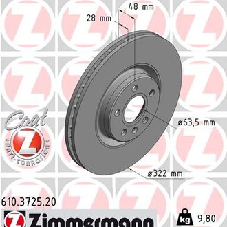 Zimmermann® - Coat-Z Brake Rotor