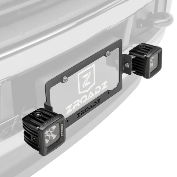 ZROADZ® - License Plate Bolt-on 3" 2x20W Cube Flood Beam LED Pod Lights