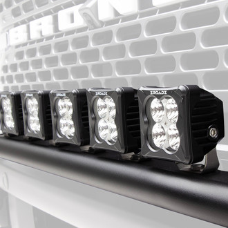 ZROADZ® - Front Bumper Bolt-on 3" 6x20W Cube Flood Beam White/Amber LED Light Kit