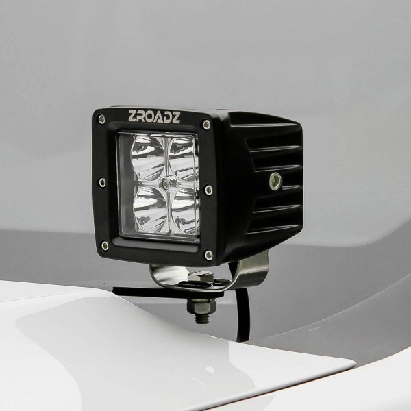 ZROADZ® - Hood Hinge Bolt-on 3" 2x20W Cube Flood Beam LED Pod Lights