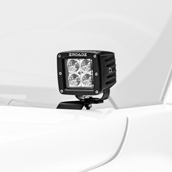 ZROADZ® - Hood Hinge Bolt-on 3" 2x20W Cube Flood Beam LED Pod Lights