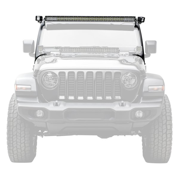 ZROADZ® - Roof Bolt-on 52" and Two 3" 328W Dual Row Combo Beam LED Light Bar Kit
