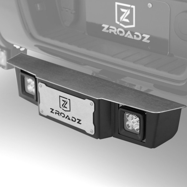 ZROADZ® - Hitch Step Bolt-on 3" 2x20W Cube Flood Beam LED Pod Lights for 2" Hitch Receiver